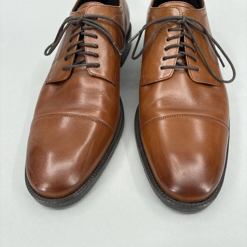 Cole Haan Shoes Mens 9.5 Brown Leather Cap Toe Derby Dress Grand.OS C34138